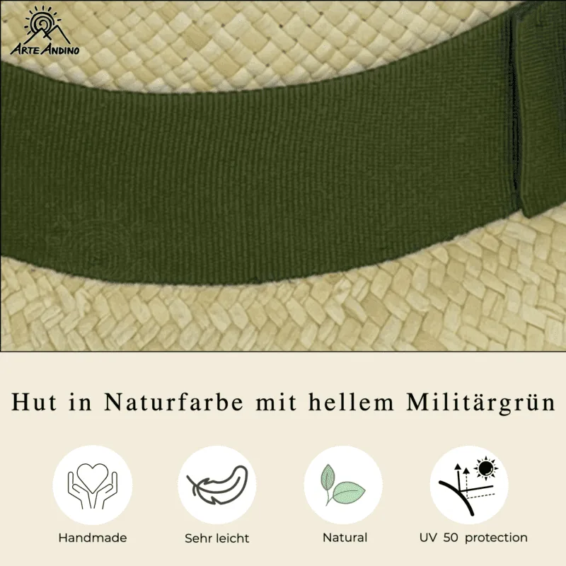 Cinta para sombrero Verde militar · ripsband de algodón
